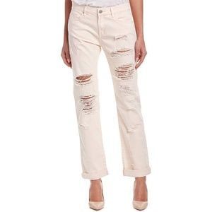 Blank NYC Womens Pale Pink Distressed Jeans